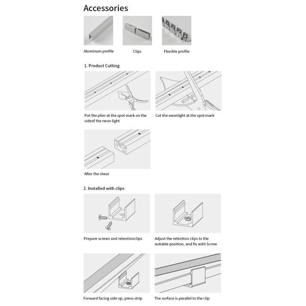 Flexible RGB LED Neon Sign 04*12mm Silicone Side View LED Neon Flex 5m 50m 100m 8W 12V 24V