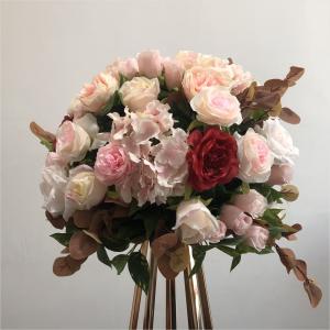 Wholesale New custom pink artificial flower ball arrangement for wedding decoration from china suppliers