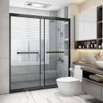 3mm-12mm Thickness Hotel Sliding Frameless Tempered Glass Shower Doors with