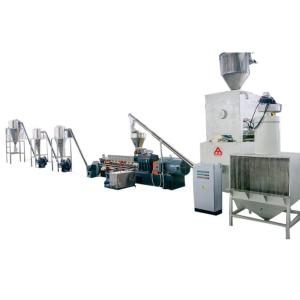 Wholesale 380V 50hz Double Screw Pellet Plastic Laminating Wood Extruder Machine for Production from china suppliers