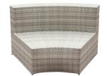 U Shape High Resilience Sponge Filling Poly Rattan Garden Sofa