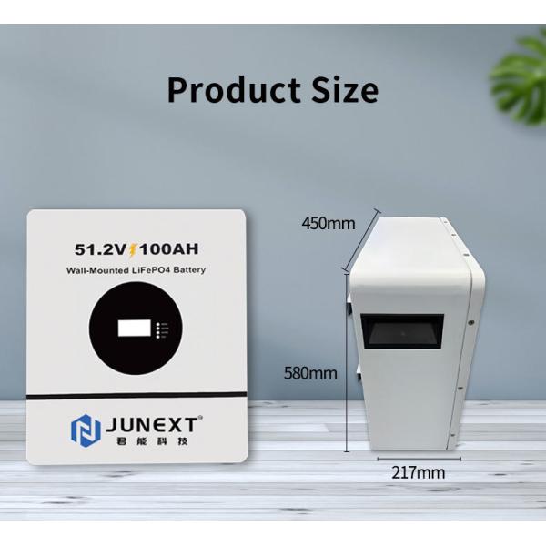 LiFePO4 Wall Mounted Battery with RS485 RS232 Communication and IP20 Rating for Solar Energy Storage