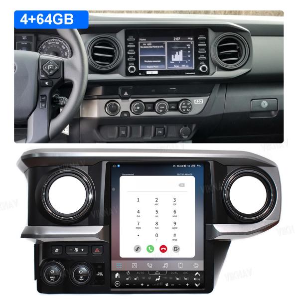 Viknav 12.1 INCH Car Stereo For Toyota Tacoma 2016-2023 Vertical Screen radio