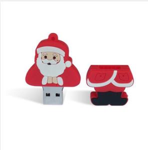 Wholesale New promotional customed logo christmas santa clause soft pvc usb flash drive disk from china suppliers