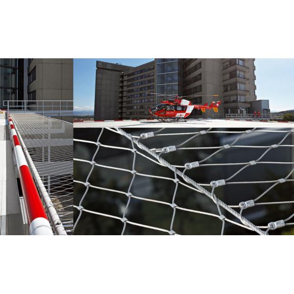 Anti-rust And High Tensile Strength Stainless Steel Wire Helideck Netting 316L For Helicopter Landing Deck Structures