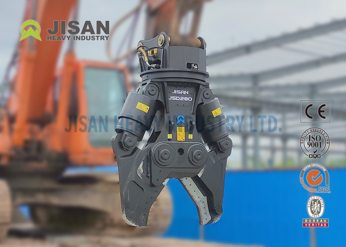 Dismantling Abandoned Containers Ships Hydraulic Rotating Pulverizer For Excavator