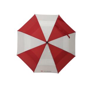 Wholesale 29 Inch Red And White Double Canopy Umbrella With Black Color EVA Handle from china suppliers