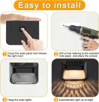 IP65 Waterproof Solar Fence Light With Warm White RGB Light Color