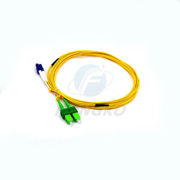 Fiber Patch Cord 3 meters Green Dublex Lc To Sc Fiber Patch Cable Singlemode