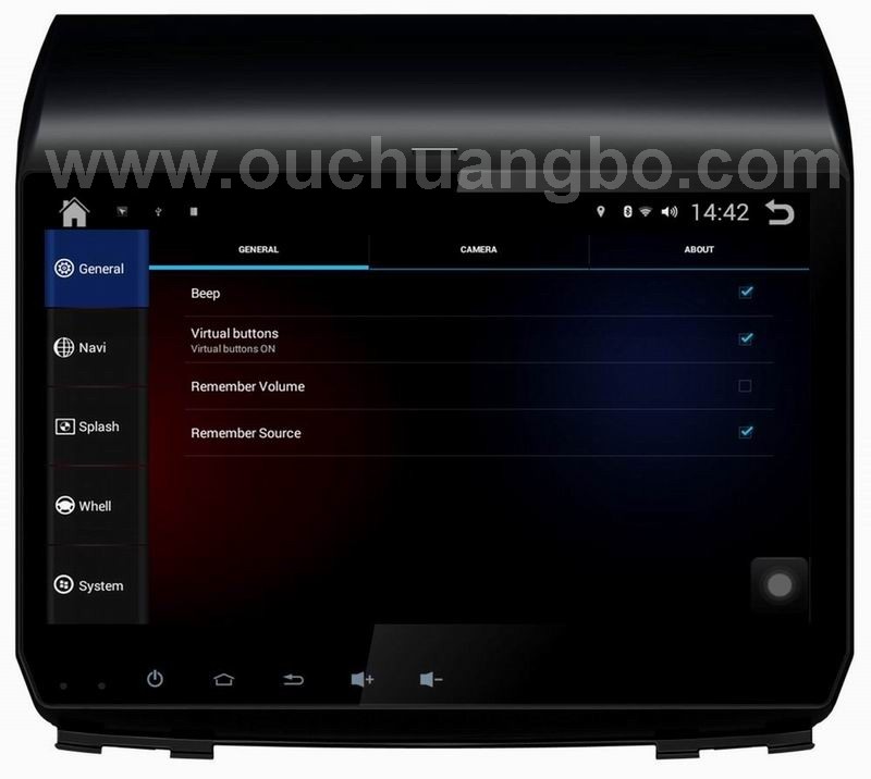 Ouchuangbo car radio audio DVD navi for JAC S3 2015 with spanish chile map quad core 1024*600 android 4.4 big screen