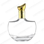 Hot Stamping Unique Shape Glass Liquor Wine Vodka Tequila Bottle with Sealed