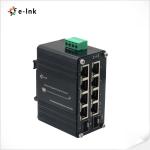 Mini Industrial Managed 8-Port 10 100 1000T 802.3at PoE + 2-Port 100 1000X SFP