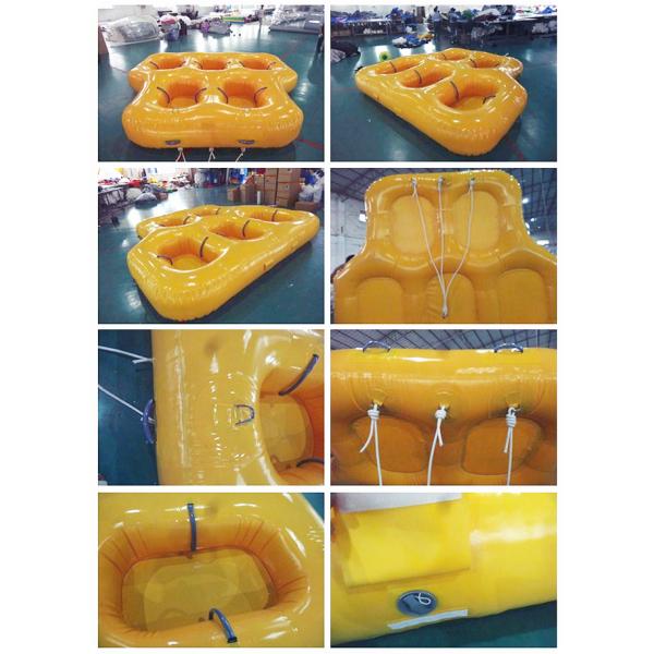 Fun Beach Surfing Water Sport Games / Inflatable Flying Towable Tube