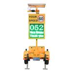 Solar Trailer High Precision Lpr Radar 4 Line Display Speed Limit Sign