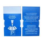 Universal Year Durable PVC and Cardboard Window Cleaner Parking Disk with Tire