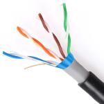 0.515mm Copper Solid Outdoor Black PE PVC Cable IEC61a156-5 CAT5E FTP 24AWG