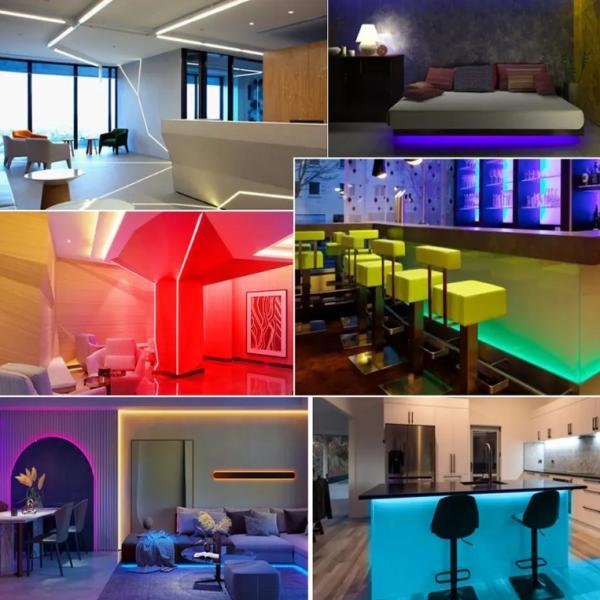 DC 12V 24V 5V Ultra Narrow 3mm Dotless COB LED Strip Light for Flexible Lighting