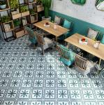 Green And Beige 200x200mm Indoor Floor Tile For Dining Room And scratch