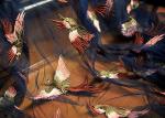 Embroidered Phoenix Tulle Lace Fabric For Dresses , Bridal Lace Fabric By The