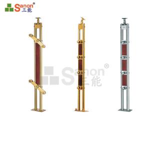 Wholesale Golden Stainless Steel Guardrail Round Rectangle Railing Vertical Load Resistance from china suppliers
