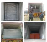 Outdoor Windproof Privacy Fence 42mm OD Galvanized Temporary Fence On Concrete
