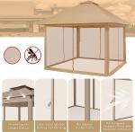 Pop Up Gazebo Mosquito Nettings, Outdoor Canopy Shelter Garden Lawn Backyard,