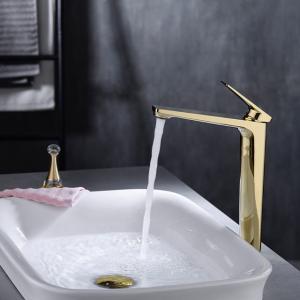 Wholesale Modern Sanitary Gold Hot And Cold Wash Basin Taps Single Handle from china suppliers