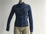 Customized Embroidered Jean Jacket , Ladies Stretch Denim Jacket TW78599