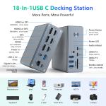 Power Delivery Up To 120W USB-C Hub Docking Station WithmicroSD3.0 Card Reader
