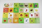 2.5mm Thickness Fruit Alphabet Puzzle 28pcs Varnish Finishing