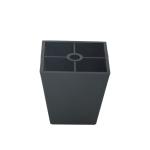 Professional Customized Plastic Sofa Legs NA-PL020 Height 65mm Black Color