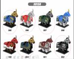 Toys for kids war horse with saddle model animals mini figures compatible with