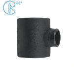 Black Color HDPE Socket Fusion Fittings Reducing Tee PE100 PN16 SDR11