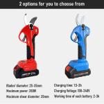 35mm Professional 16.8V Wood Prunner Scissors Vineyard Gardening Electric