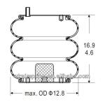 Triple Convoluted Air Spring/Air Suspension 3B12-300/FT330-29 431W01-358-8008