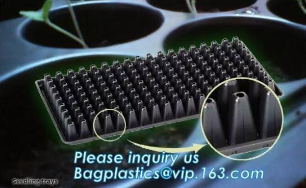 PET Plastic Vegetable Plant Grow Seedling Bed Trays Nursery Plug Tray,128 holes
