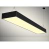 Buy cheap Linear LED Flat Panel Light 48W 60W Black Housing Color Pendant Installation from wholesalers