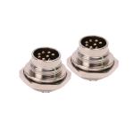 IP67 Copper PA66 M16 Circular Connector Panel Mount Solder 8 Pin CuZn