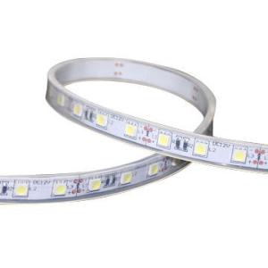 Wholesale flexible LED strip, soft silicone gel on the back 5050 LED white solder mask from china suppliers