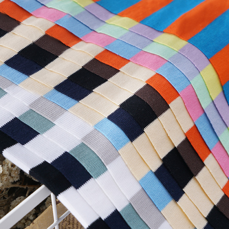 Breathable And Durble Sweat-Absorbent Striped Knit Fabric For Polo Shirt