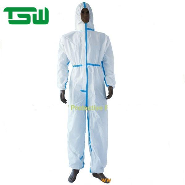 Breathable Disposable Microporous Coverall With Tape type 5 6