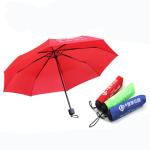 Promotional Advertising umbrella folding 24cm Pongee fabric logo customized