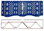 5meter Length Blue Three Peaks Wind Break Wall For Highway Use