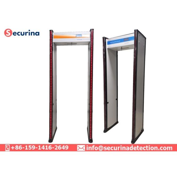 High Sensitivity Door Frame Metal Detector Demolition Installation With LED Audio Alarm