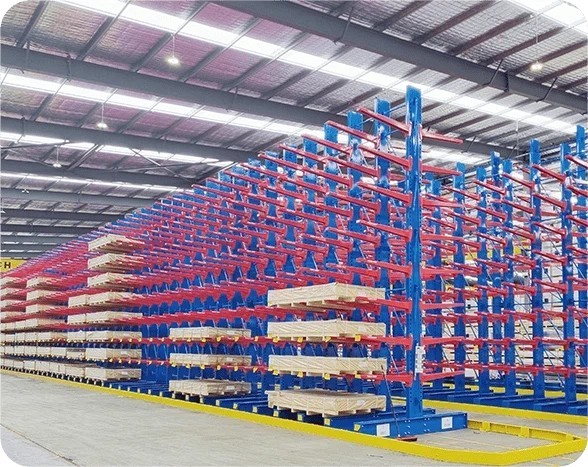 Heavy Duty Adjustable Cantilever Racking System for Long and Oversized Materials Storage