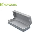 Square Grey PU Leather Metal Optical Glasses Case Packing Sunglasses Box Set Bag