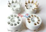 Gold plated 9Pin ceramic Vacuum tube Socket PCB Mount for 12AT7/ECC81 12AU7