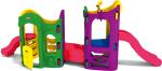 CE standard kindergarten kids toys indoor plastic slide with swing set