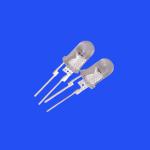 0.5W 5mm Yellow Color 585-595nm Clear Lens Round Head Short Pins With Heat Sink
