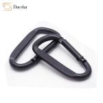 Hiking Accessories Heavy Duty Carabiner Spring Snap Hook , Keychain D Shape